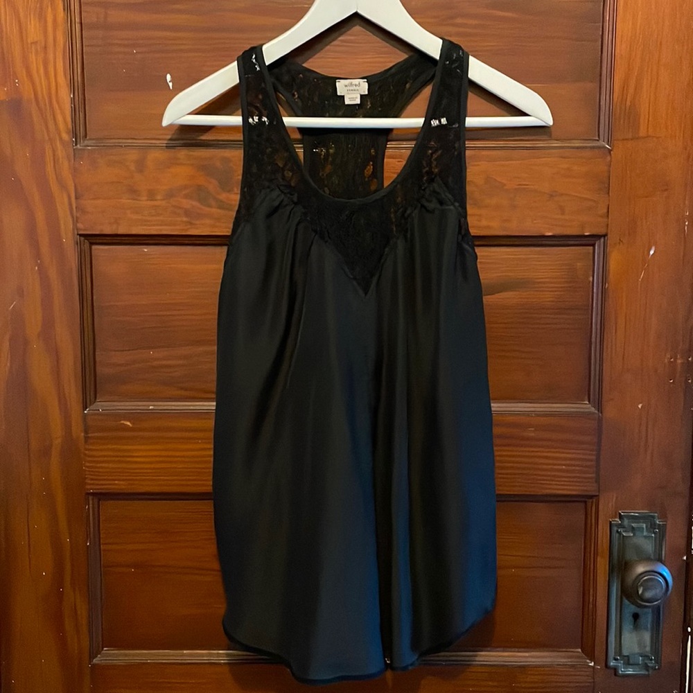 Wilfred sleeveless, racer-back blouse, black, xs